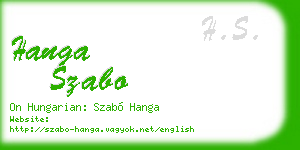 hanga szabo business card