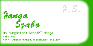 hanga szabo business card